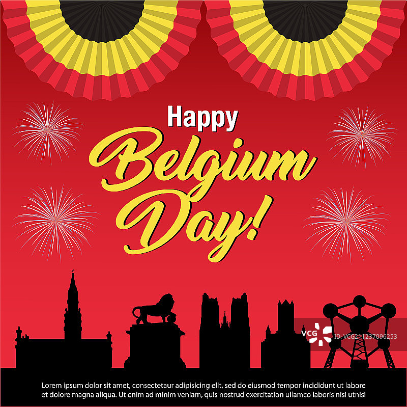 比利时国庆日庆祝banner图片素材