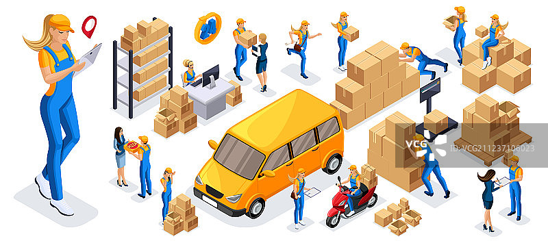 2.5D服务交付图标图片素材