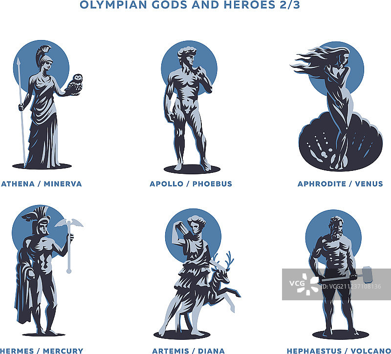 奥林匹斯众神与英雄图片素材