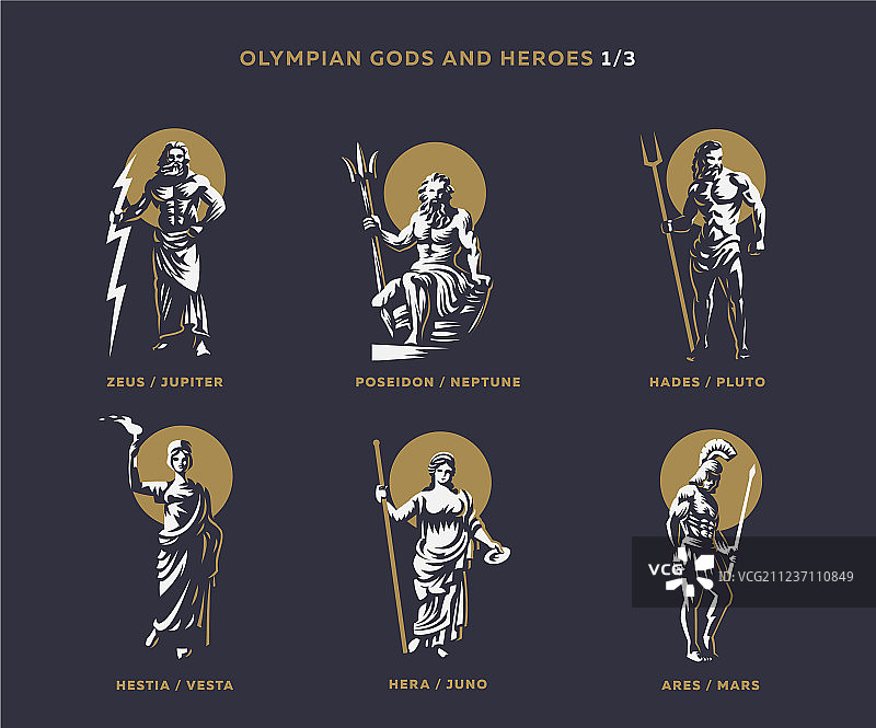奥林匹斯众神与英雄图片素材