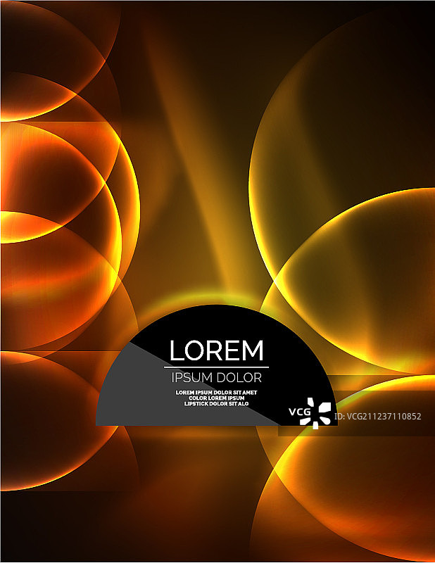 霓虹灯发光玻璃透明圆圈背景图片素材