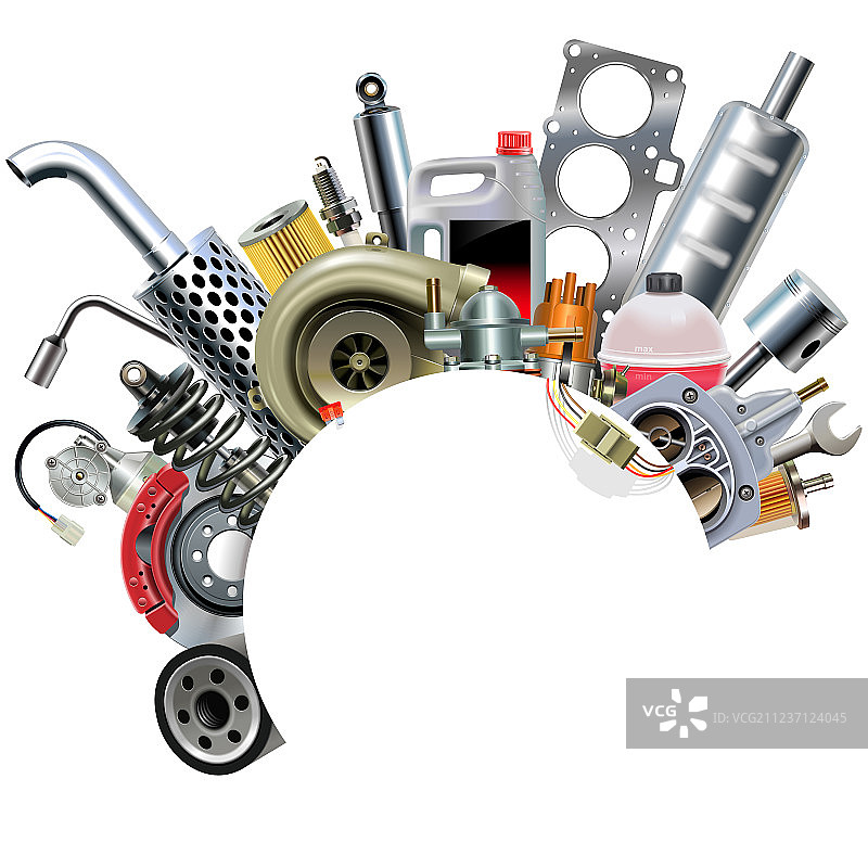 汽车备件框架概念图片素材