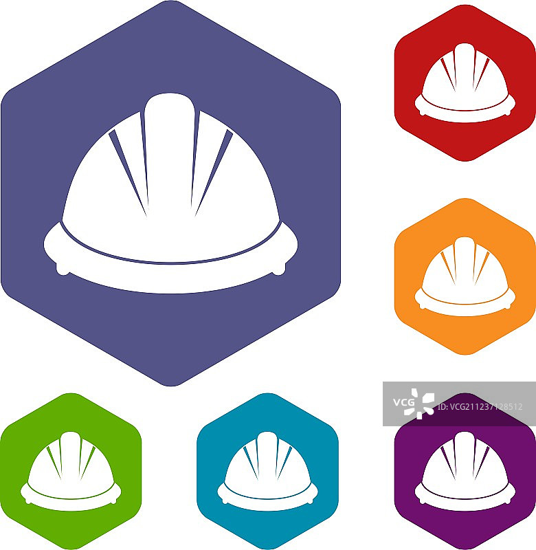 建筑安全帽图标合集图片素材