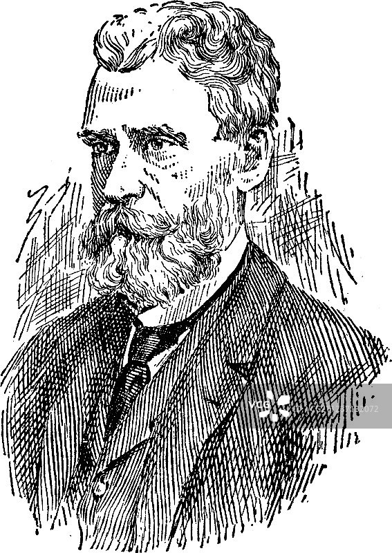 约翰·洛斯罗普·莫特利复古风格图片素材