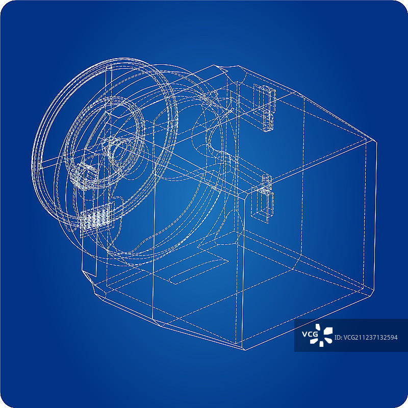 3D蓝色保险箱模型图片素材