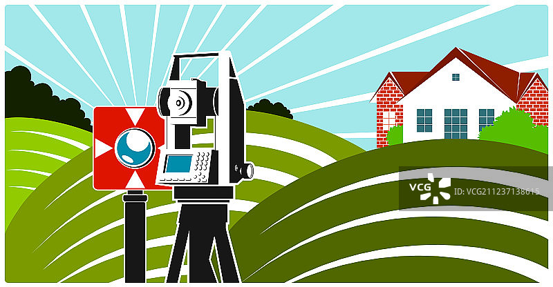 大地测量学与制图学图片素材