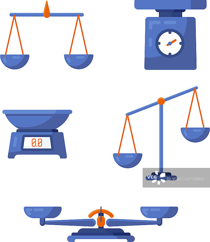 扁平风格的不同刻度合集图片素材