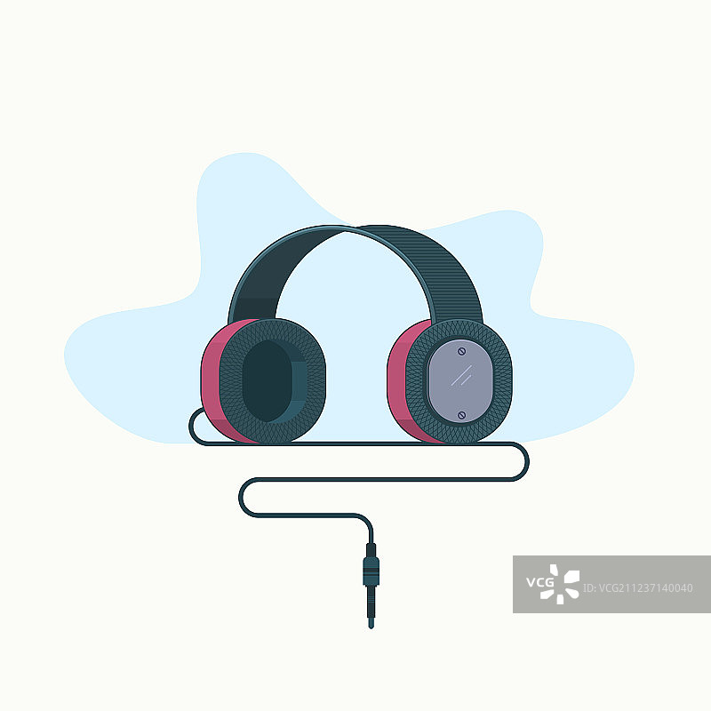 白色背景上的隔离耳机图标图片素材