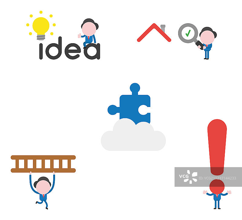 商人字符集图片素材