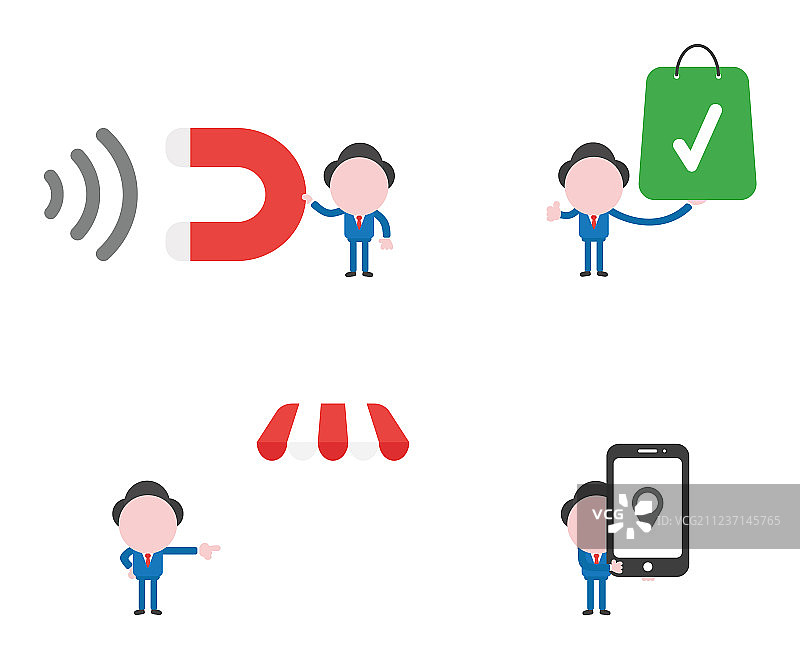 商人字符集图片素材