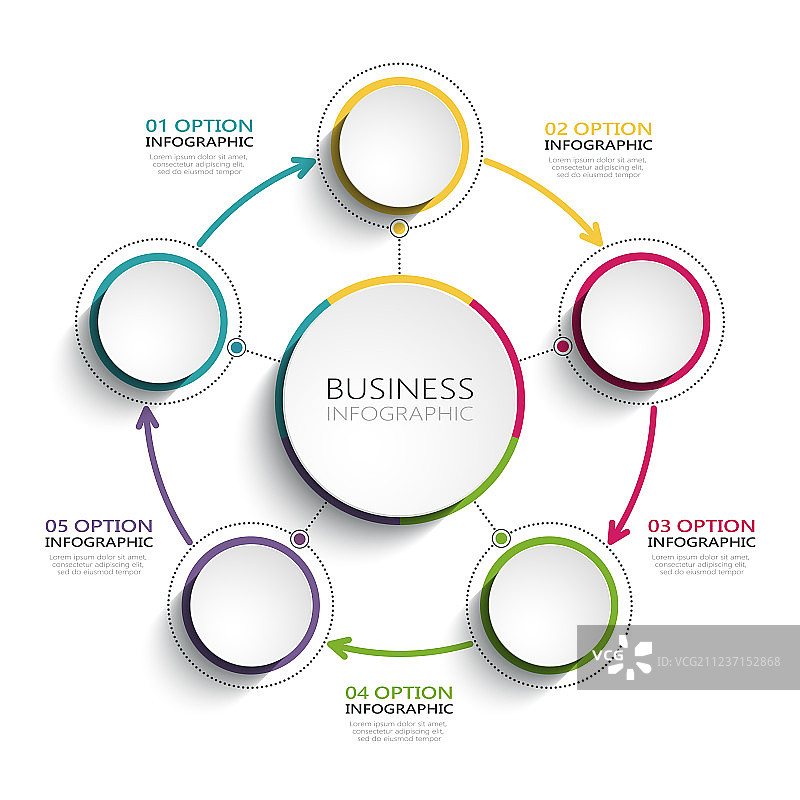 现代抽象3D信息图表模板（五）图片素材