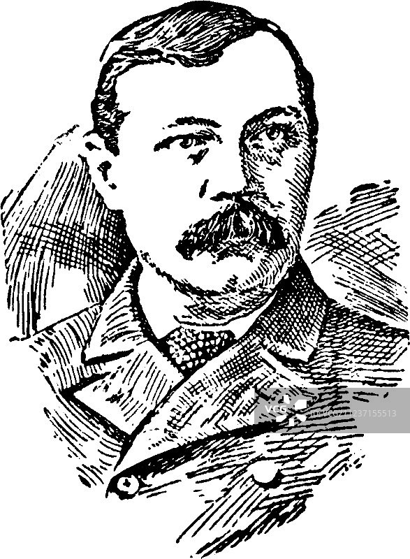 阿瑟·柯南·道尔复古风格图片素材