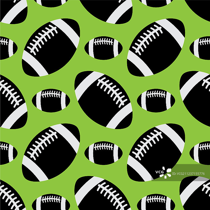 黑色美式橄榄球无缝图案图片素材