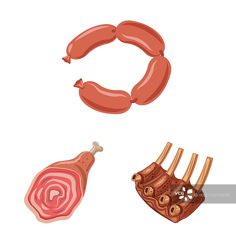 肉和火腿符号图片素材
