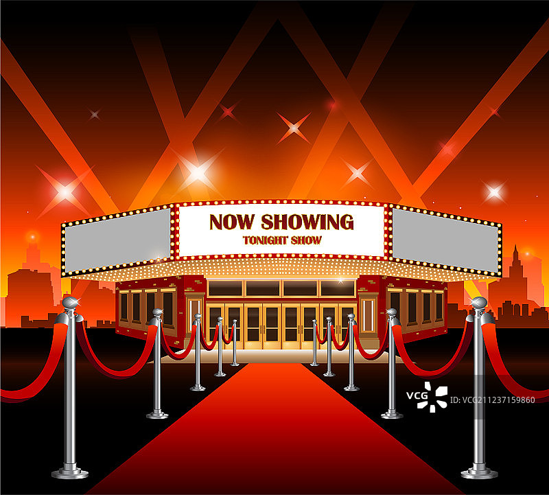 好莱坞电影红毯电影院图片素材