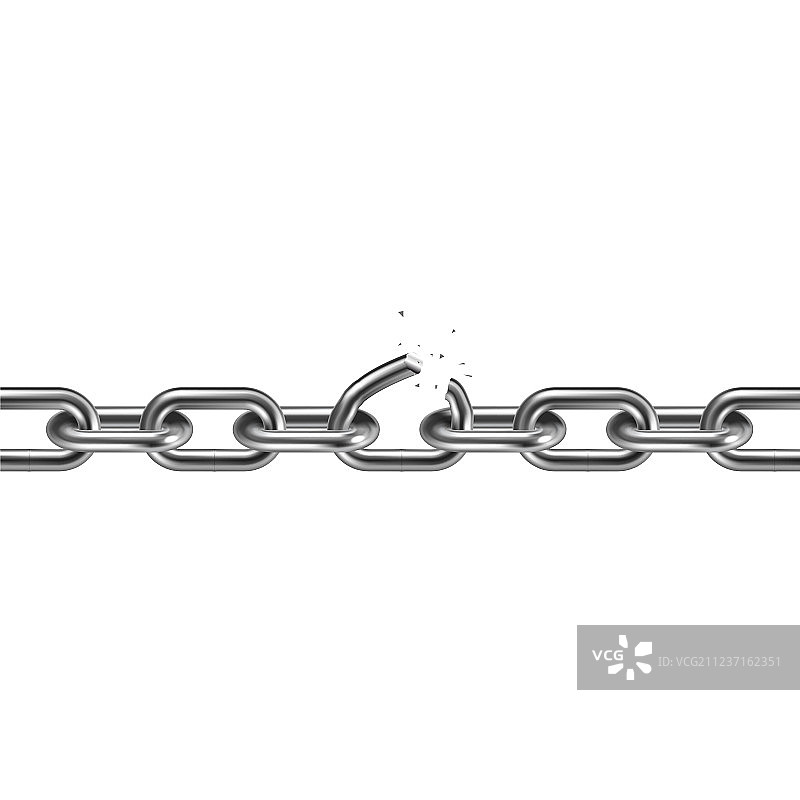 金属断链3D自由概念图片素材