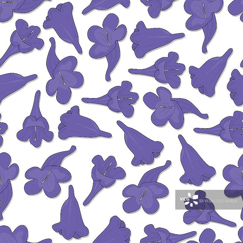 蓝花楹花朵无缝图案图片素材