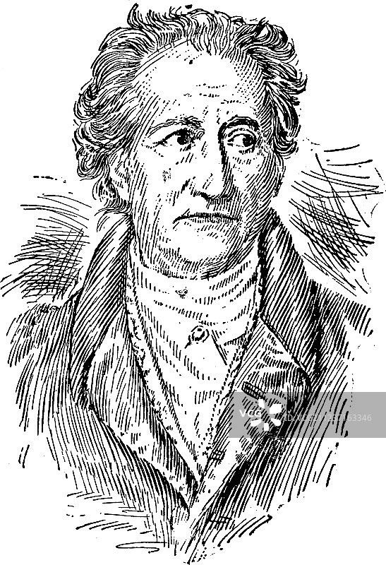 约翰·沃尔夫冈·冯·歌德复古素材图片素材