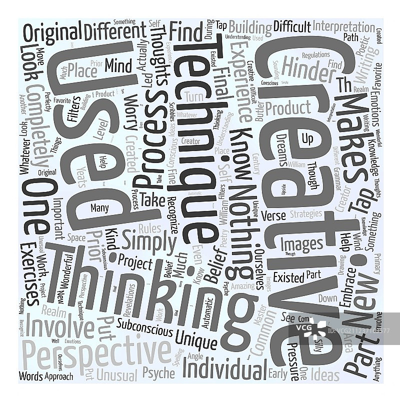 创意思考技巧词云概念图片素材