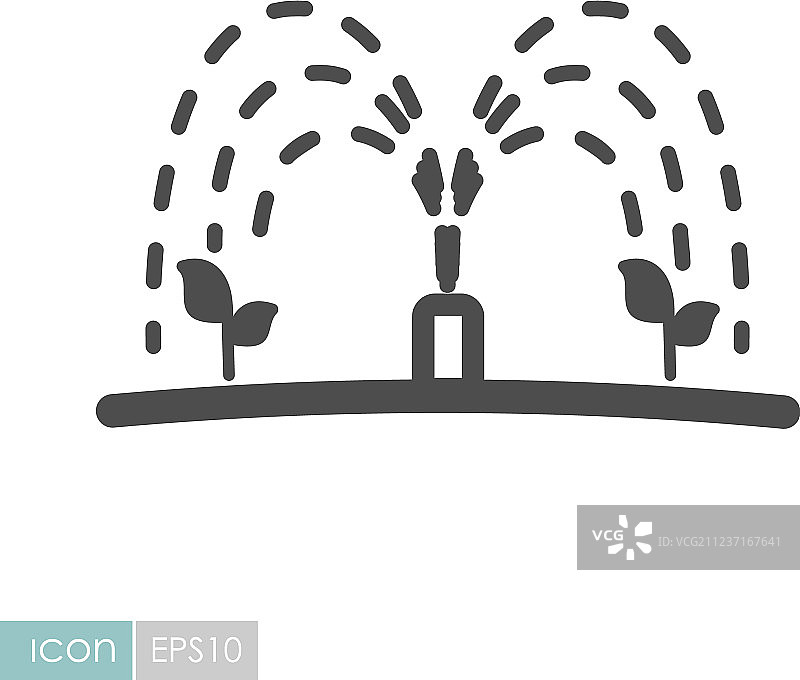 自动灌溉洒水器图标图片素材