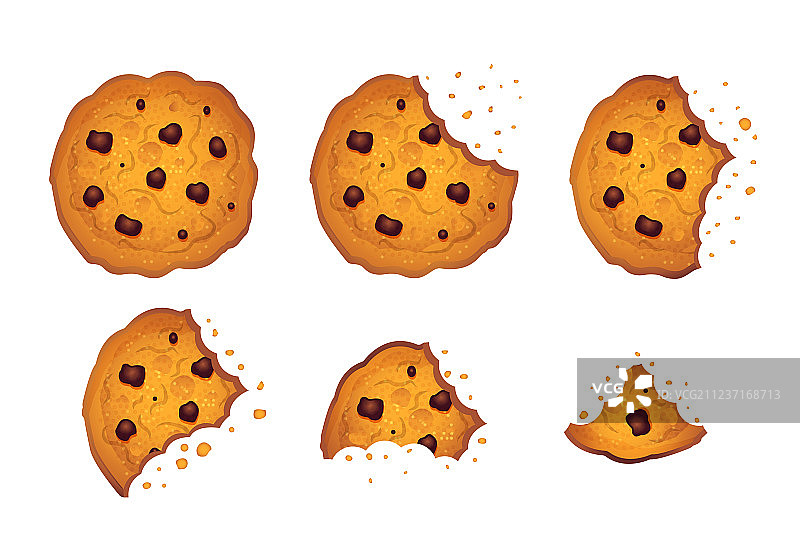 咬过的曲奇饼干图片素材