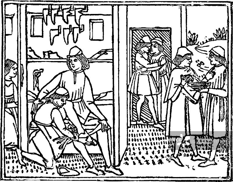 《十日谈》中的制鞋店图片素材