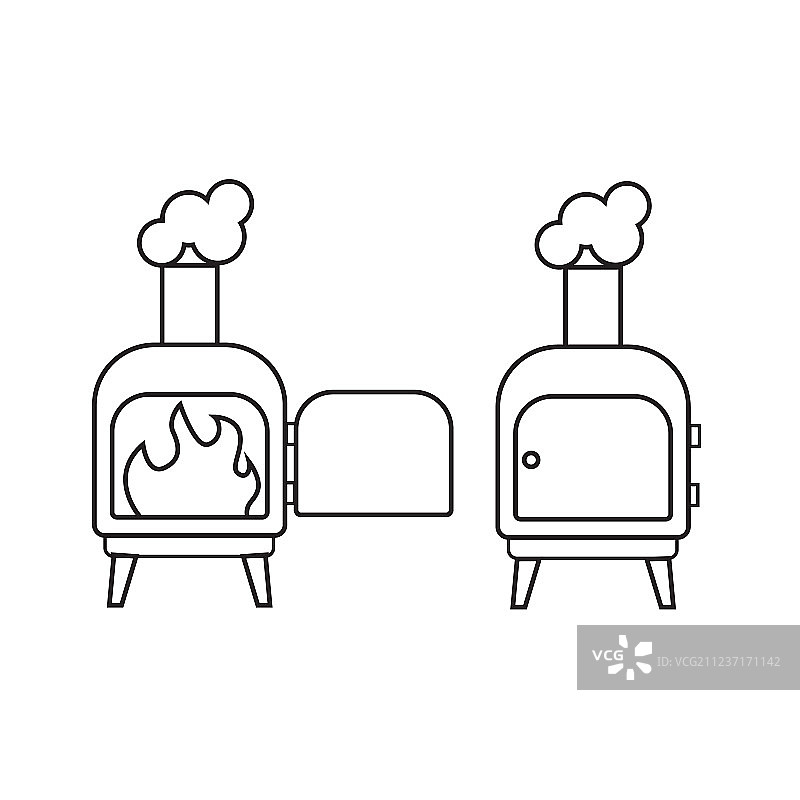 露营炉灶旅行加热器图标图片素材