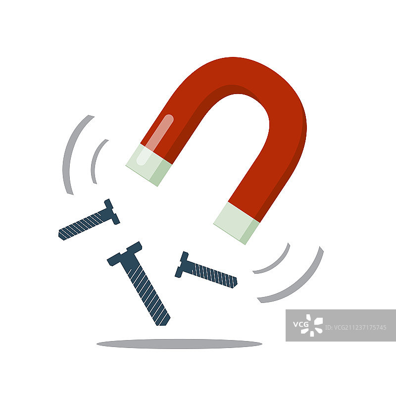 带螺丝的磁铁图标图片素材