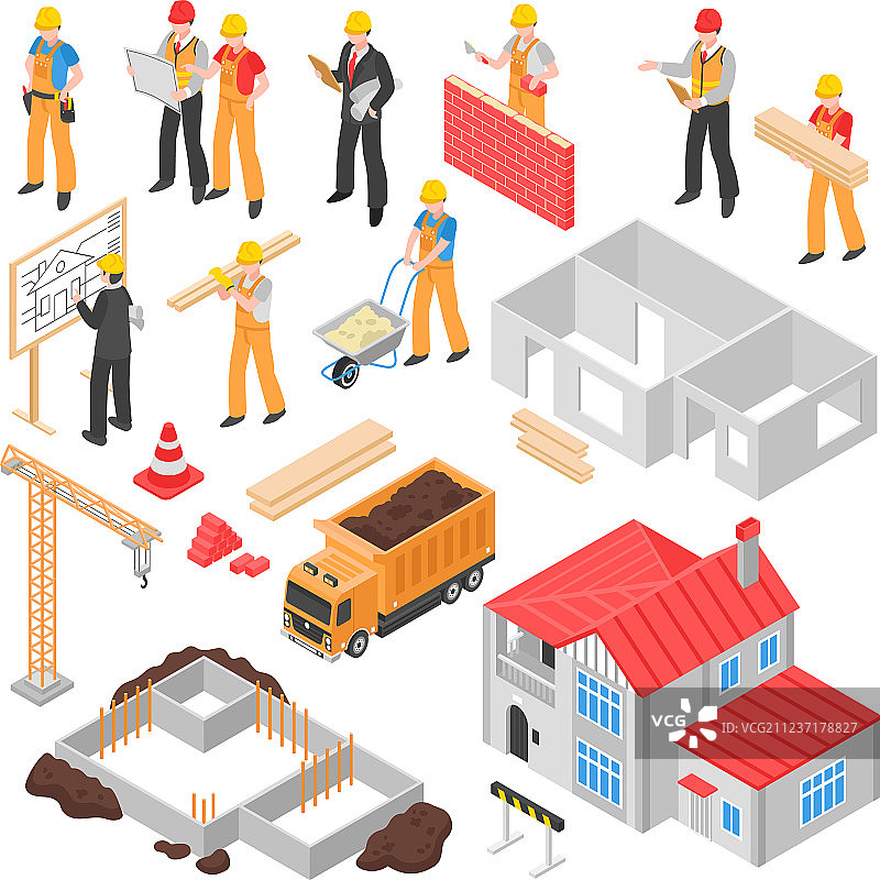 建筑2.5D素材图片素材