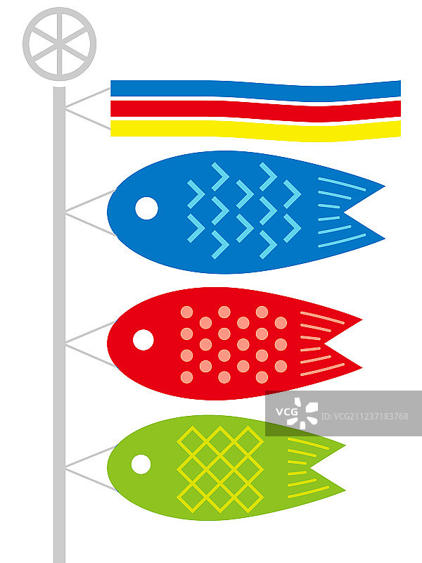 日本男孩节鲤鱼旗图片素材