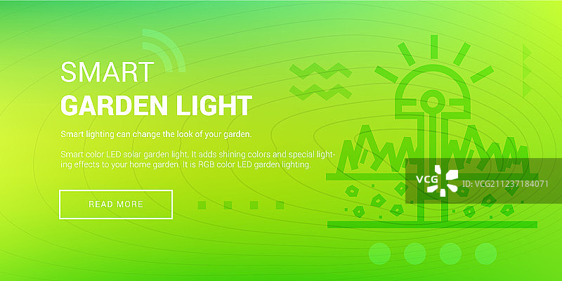 高科技智能花园灯图片素材