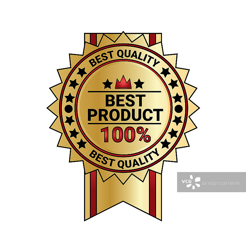 最佳产品质量金色奖章贴纸图片素材
