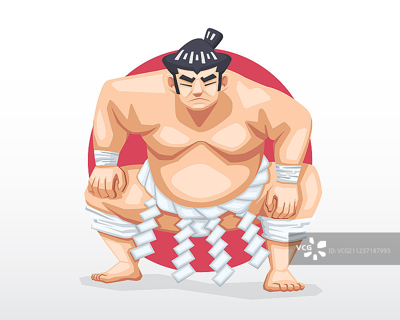 相扑蹲姿站立图片素材