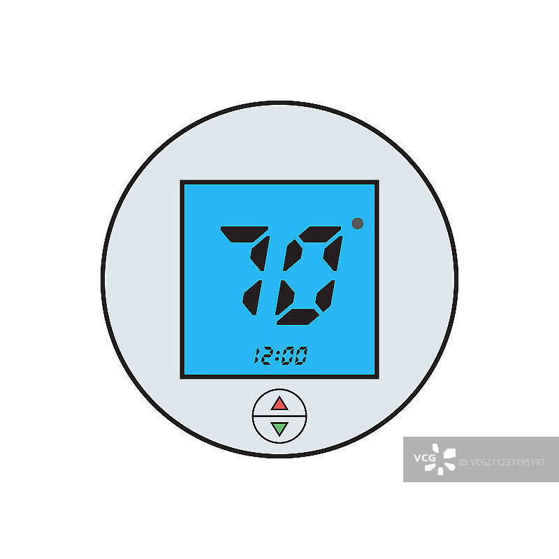 带屏幕的电子恒温器（地暖）图片素材