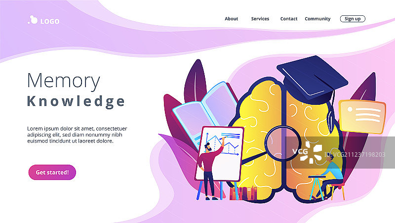 记忆与知识引导页图片素材