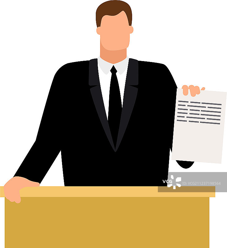 手持文件的检察官图片素材