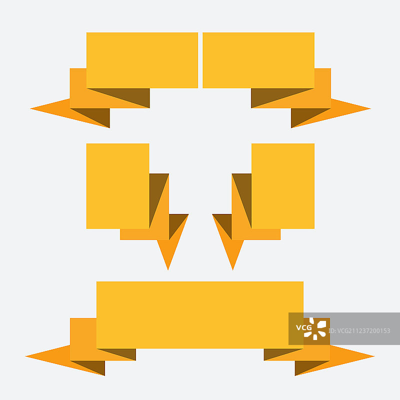 折纸横幅彩带促销合集图片素材