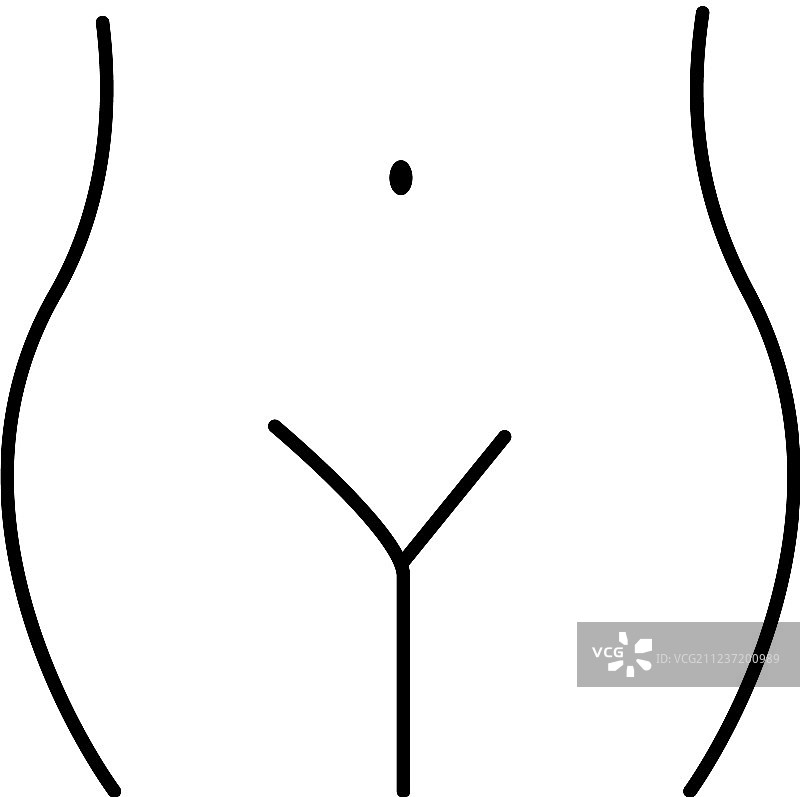 子宫癌预防与医疗线性设计图片素材