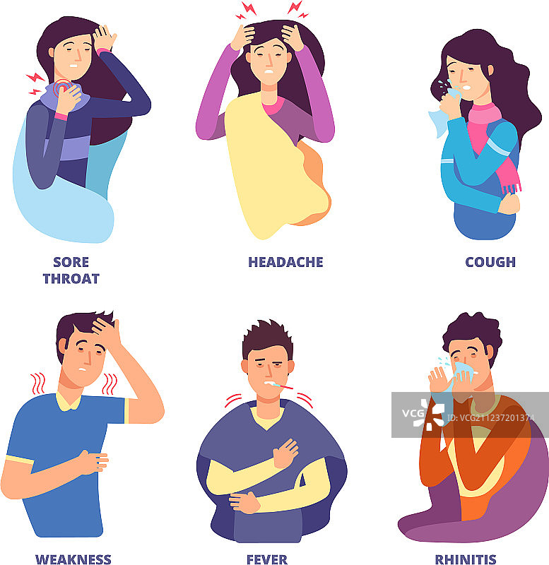 表现感冒症状的人图片素材