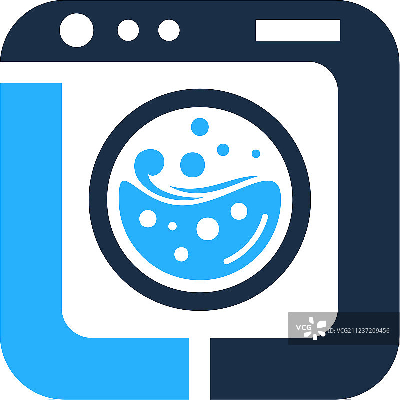 洗衣字母L标志图标设计图片素材