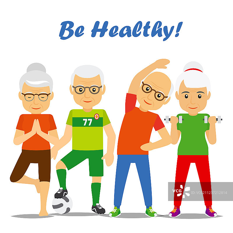 老年夫妇的健康生活图片素材