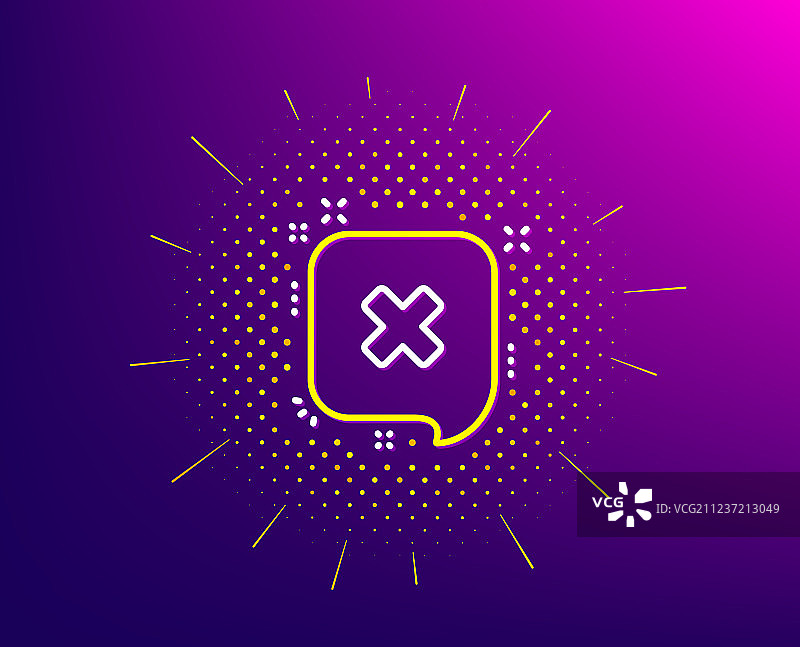 拒绝消息线性图标图片素材