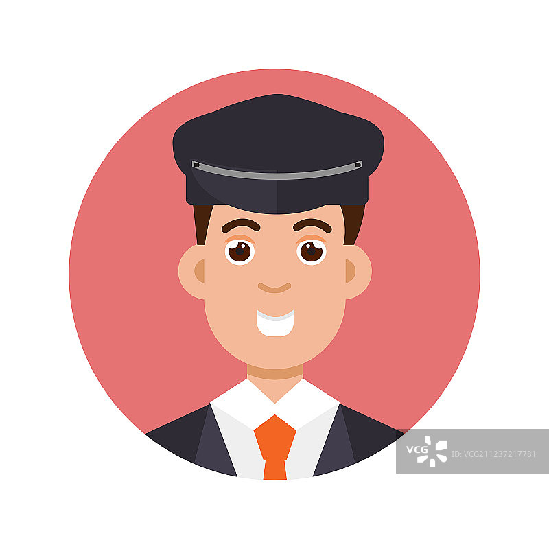 豪华轿车司机角色图标图片素材