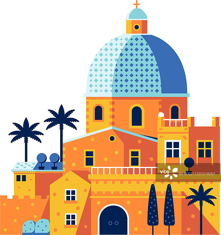 地中海古典大教堂或教堂图片素材