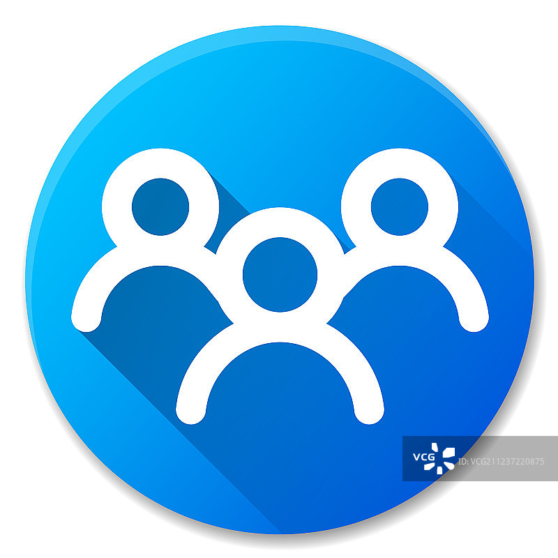 蓝色圆形人物图标设计图片素材