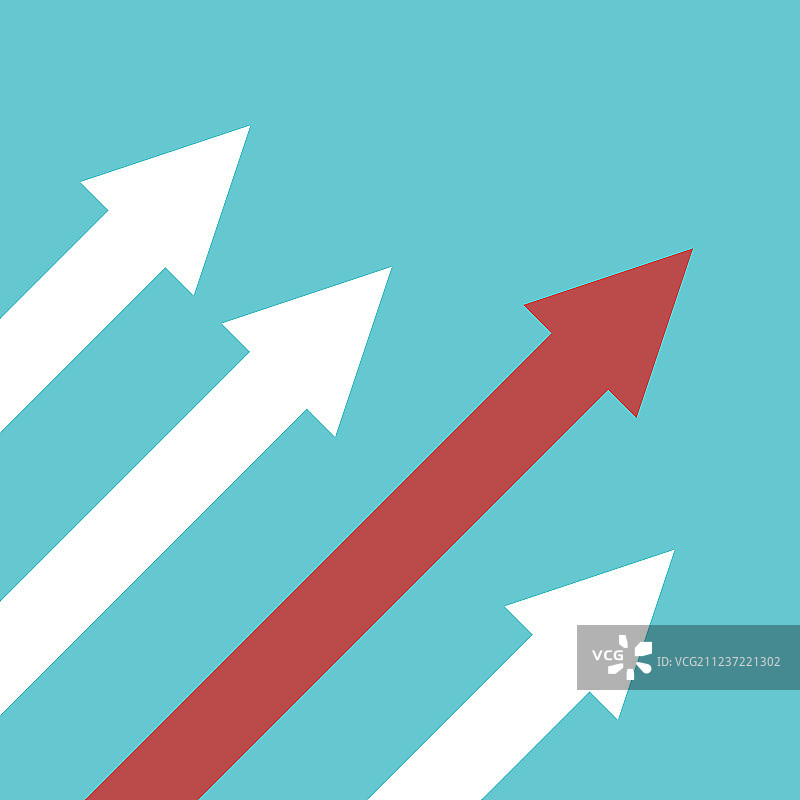 独特的红色斜箭头图片素材