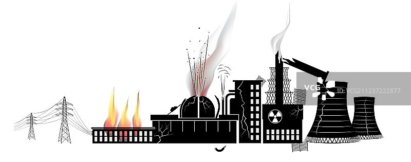 核辐射爆炸与排放图片素材