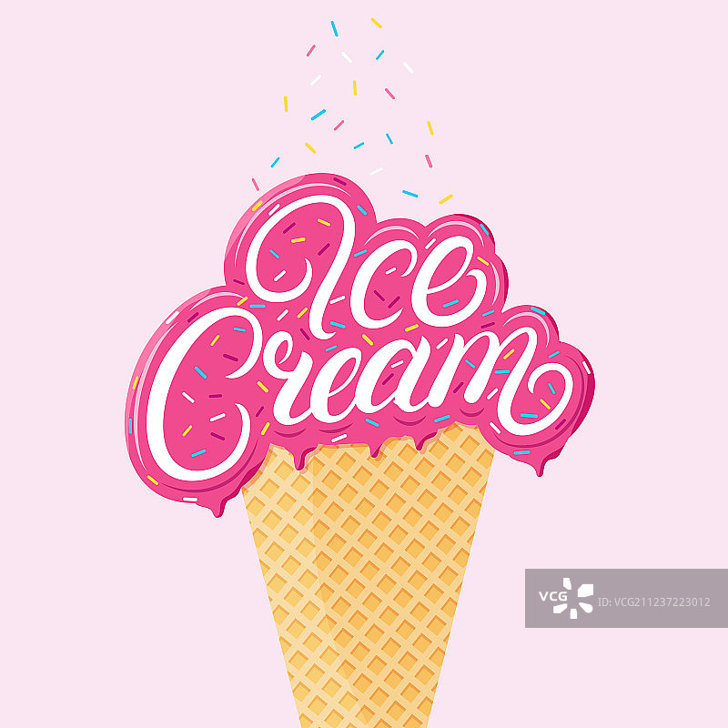 草莓冰淇淋图片素材