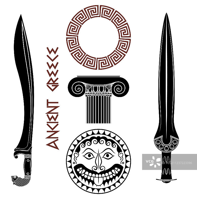 古希腊美杜莎盾牌图片素材