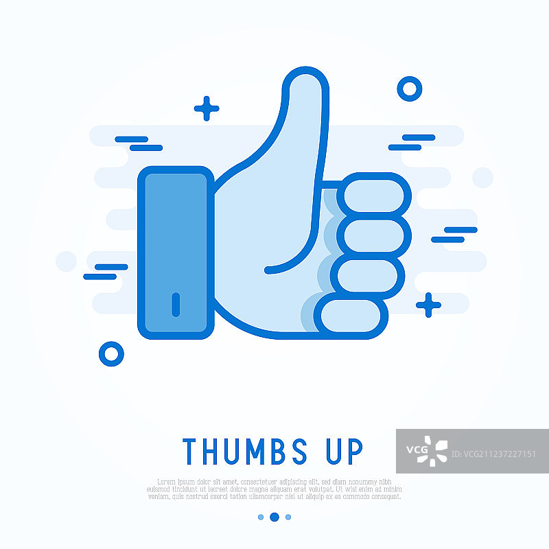 点赞细线图标图片素材